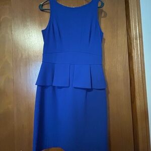 Vince Camuto Royal Blue Sleeveless Peplum Midi Dress